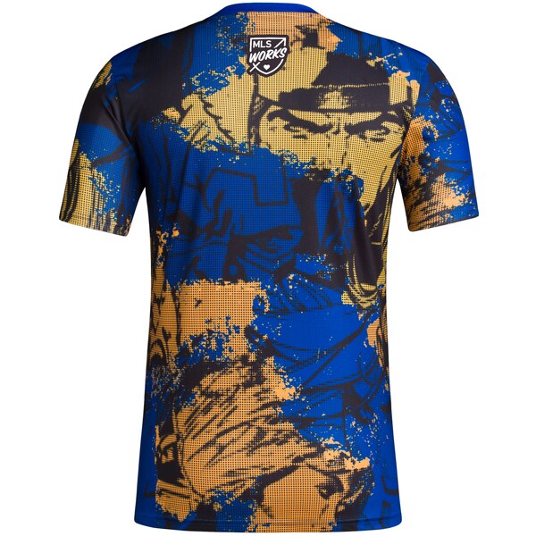 Portland Timbers adidas 2024 MLS Works Kick Childhood Cancer x Marvel Pre-Match Top - Royal