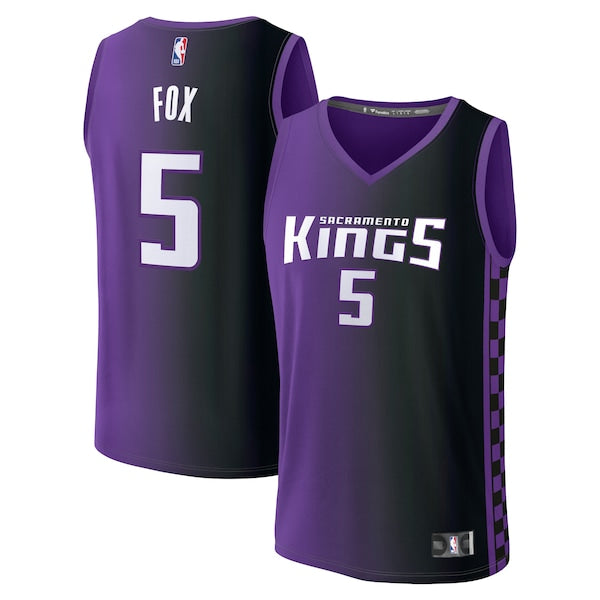 De'Aaron Fox Sacramento Kings  Fast Break Replica Player Jersey - Statement Edition - Purple