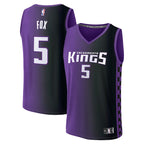 De'Aaron Fox Sacramento Kings  Fast Break Replica Player Jersey - Statement Edition - Purple
