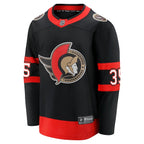 Linus Ullmark Ottawa Senators  Home Premier Breakaway Player Jersey - Black