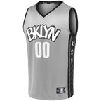Brooklyn Nets  Youth Custom Fast Break Replica Jersey Gray - Statement Edition