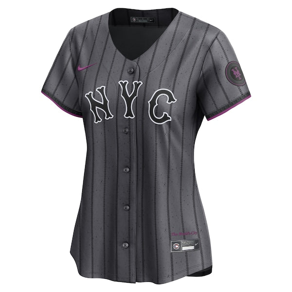 Francisco Lindor New York Mets Nike Women's 2024 City Connect Limited Player Jersey - Graphite