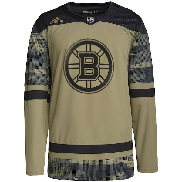 Boston Bruins adidas Military Appreciation Team Authentic Custom Practice Jersey - Camo