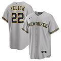 Christian Yelich Milwaukee Brewers Nike Alternate Replica Player Jersey - Gray/Cream/Navy/White