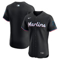 Miami Marlins Nike Alternate Vapor Premier Elite Patch Jersey - Black