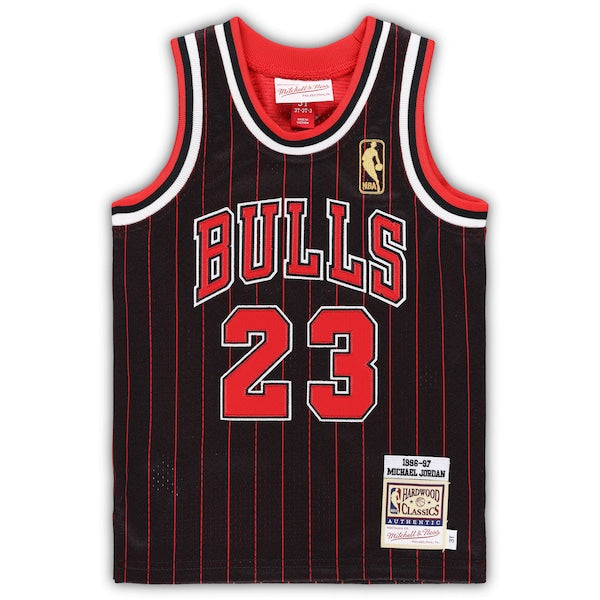 Michael Jordan Chicago Bulls Toddler 1996/97 Hardwood Classics Authentic Jersey - Black/Red/White