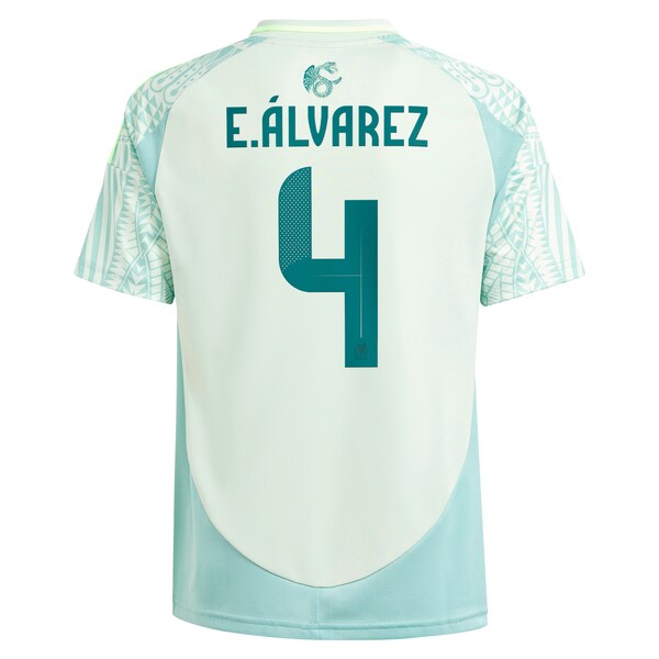 Edson Alvarez Mexico National Team adidas Youth 2024 Away Replica Player Jersey - Green/Burgundy