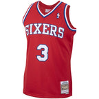 Allen Iverson Philadelphia 76ers 2001/02 Hardwood Classics Swingman Jersey - Red/White