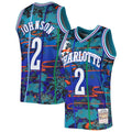 Larry Johnson Charlotte Hornets 1992/93 Hardwood Classics Lunar New Year Swingman Jersey - Teal