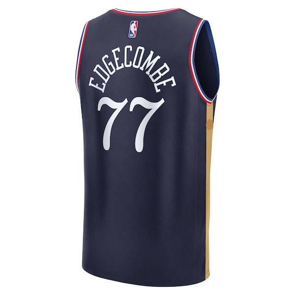 VJ Edgecombe Philadelphia 76ers  2025/26 City Edition Fast Break Jersey - Navy