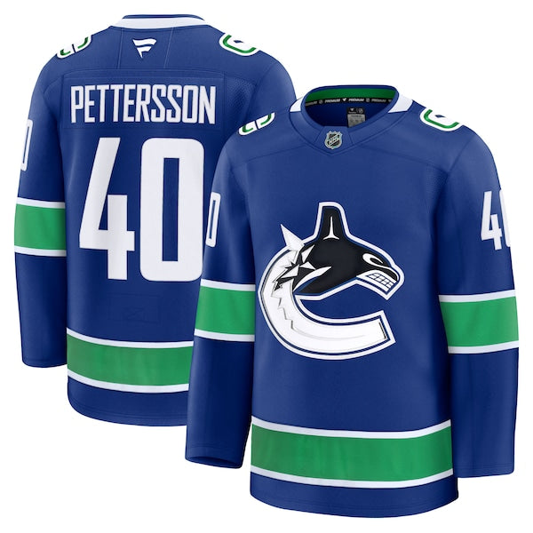 Elias Pettersson Vancouver Canucks  Home Premium Jersey - Blue/Black