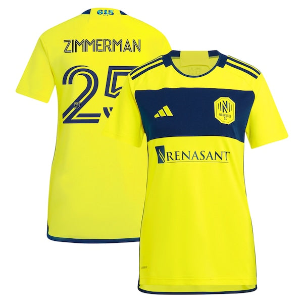Walker Zimmerman Nashville SC adidas Women's 2024 The 615 Kit Replica Player Jersey - Yellow