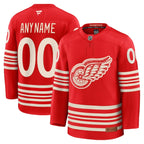 Detroit Red Wings  Centennial Premium Custom Jersey - Red