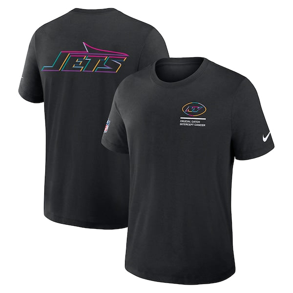 New York Jets Nike 2025 NFL Crucial Catch Tri-Blend Dri-FIT T-Shirt - Black