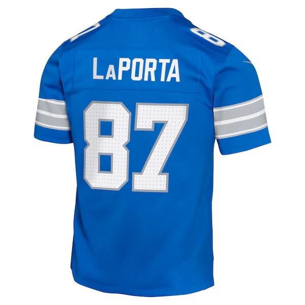 Sam LaPorta Detroit Lions Nike Youth Team Player Game Jersey - Blue