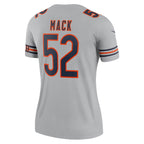 Khalil Mack Chicago Bears Nike Women's Inverted Legend Jersey - Gray