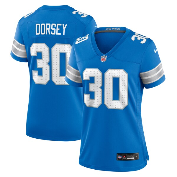 Khalil Dorsey Detroit Lions Nike Women's Team Game Jersey -  Blue