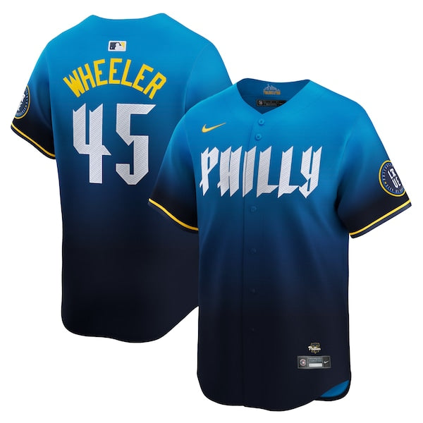 Zack Wheeler Philadelphia Phillies Nike 2024 City Connect Limited Player Jersey - Blue