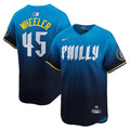 Zack Wheeler Philadelphia Phillies Nike 2024 City Connect Limited Player Jersey - Blue