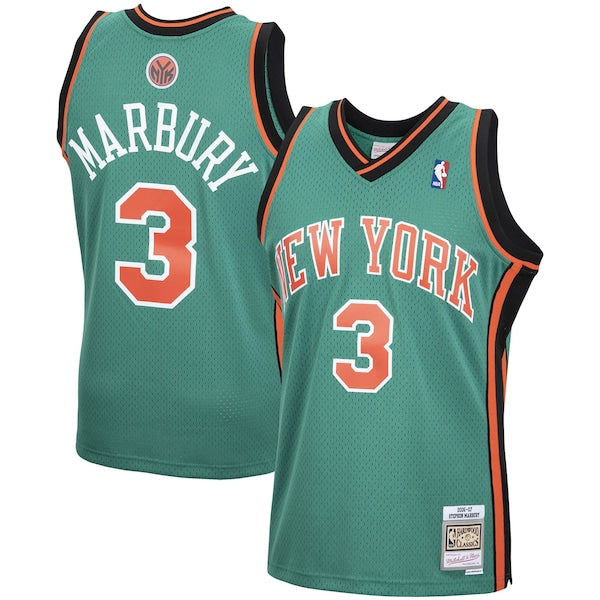 Stephon Marbury New York Knicks 2001/02 Hardwood Classics Swingman Jersey - Green
