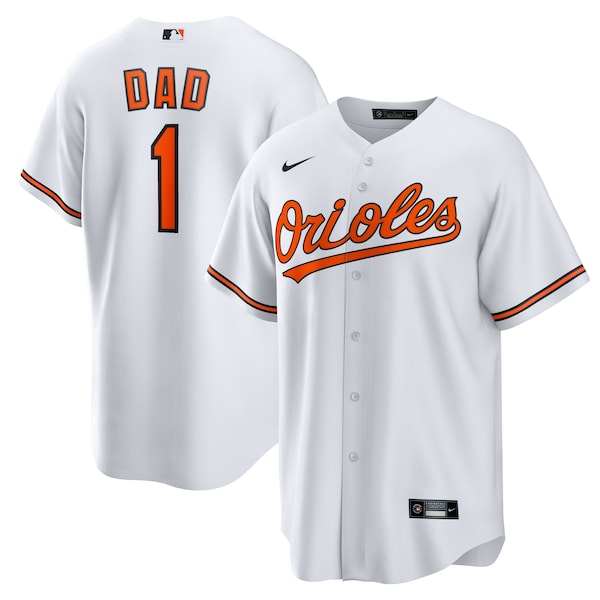 Baltimore Orioles Nike #1 Dad Home Replica Jersey - White