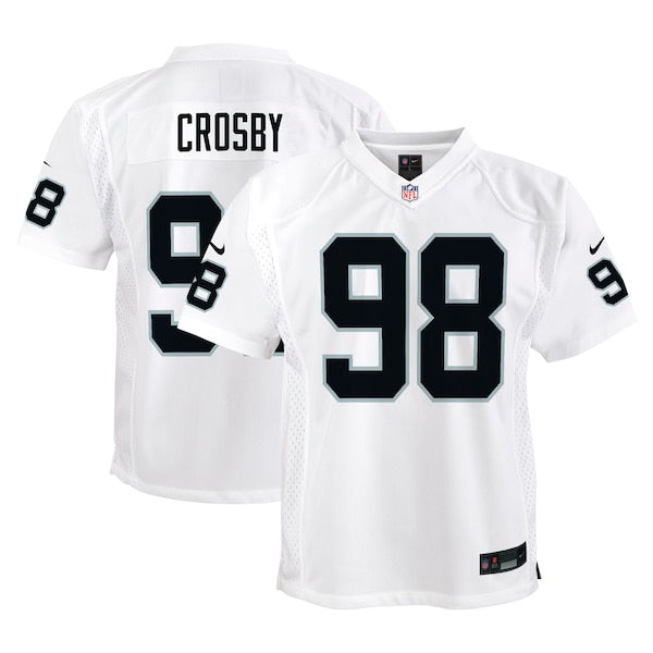 Maxx Crosby Las Vegas Raiders Nike Youth Player Game Jersey - White