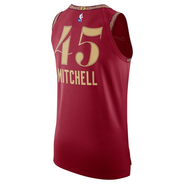 Nike Donovan Mitchell Cleveland Cavaliers  Authentic Jersey - City Edition - Wine