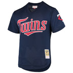 David Ortiz Minnesota Twins 2002 Cooperstown Collection Mesh Batting Practice Jersey - Navy