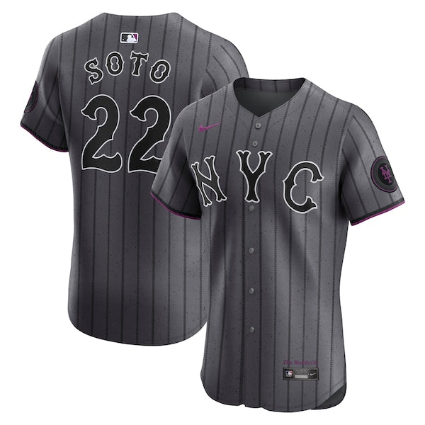 Juan Soto New York Mets Nike City Connect Elite Jersey - Gray