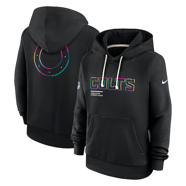 Indianapolis Colts Nike Women's 2025 NFL Crucial Catch Sideline Standard Issue Dri-FIT Hoodie - Black