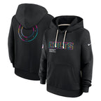 Indianapolis Colts Nike Women's 2025 NFL Crucial Catch Sideline Standard Issue Dri-FIT Hoodie - Black