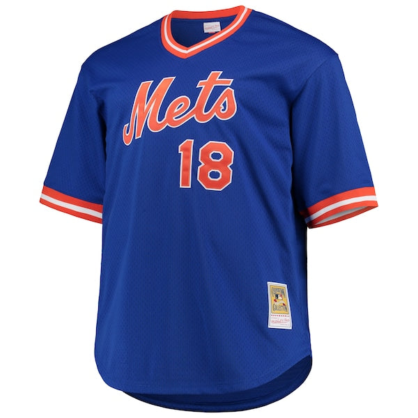 Darryl Strawberry New York Mets Big & Tall Cooperstown Collection Mesh Batting Practice Jersey - Royal