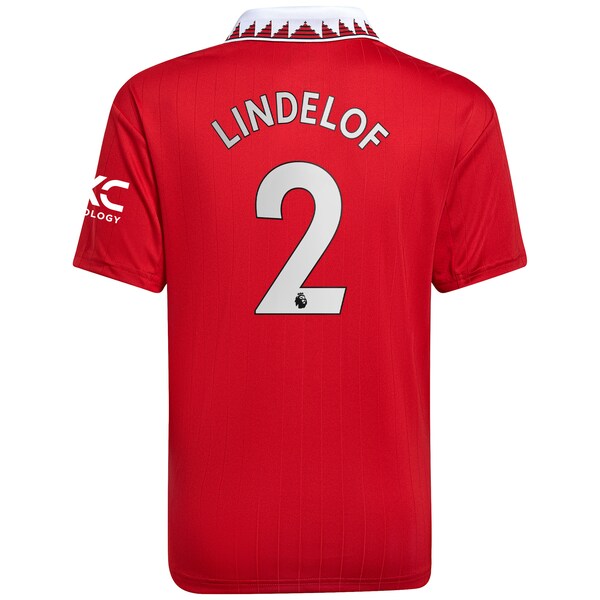 Victor Lindelof Manchester United adidas Youth 2022/23 Home Replica Player Jersey - Red