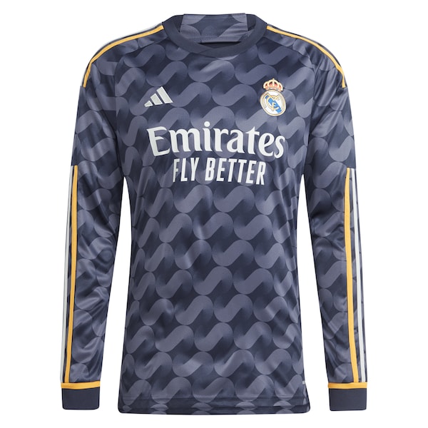 Aurélien Tchouaméni Los Merengues adidas 2023/24 Away Replica Long Sleeve Player Jersey - Navy/White
