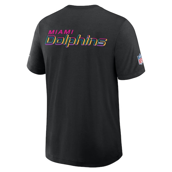 Miami Dolphins Nike 2025 NFL Crucial Catch Tri-Blend Dri-FIT T-Shirt - Black