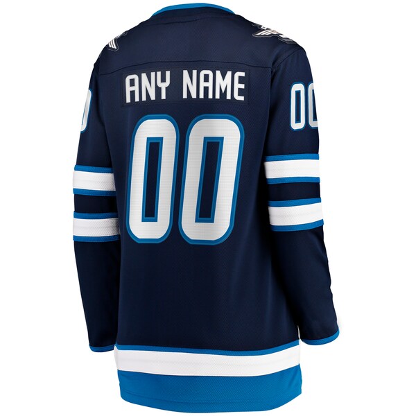 Winnipeg Jets  Women's Home Breakaway Custom Jersey - Blue