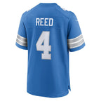 D.J. Reed Detroit Lions Nike Team Game Jersey -  Blue