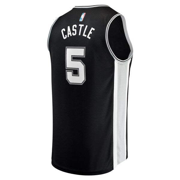 Stephon Castle San Antonio Spurs  2024 NBA Draft Fast Break Player Jersey - Icon Edition - Black
