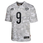 Joe Burrow Cincinnati Bengals Nike Youth 2024 Salute to Service Game Jersey - Arctic Camo
