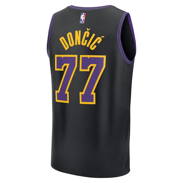 Luka Dončić Los Angeles Lakers  Youth 2025/26 City Edition Fast Break Jersey - Black