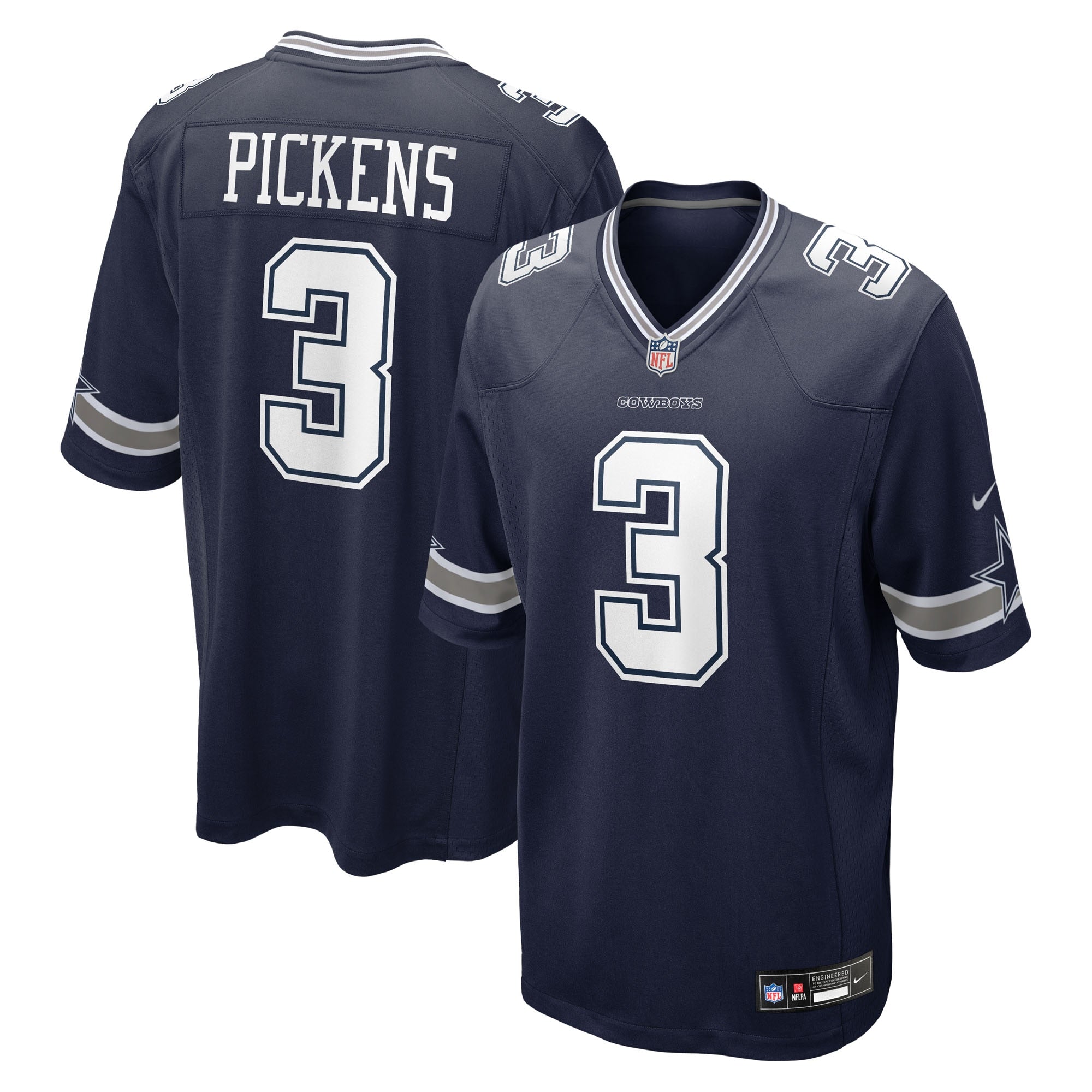 George Pickens Dallas Cowboys Nike Game Jersey - White/Navy