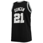 Tim Duncan San Antonio Spurs Big & Tall 1998/99 NBA 75th Anniversary Diamond Swingman Jersey - Black