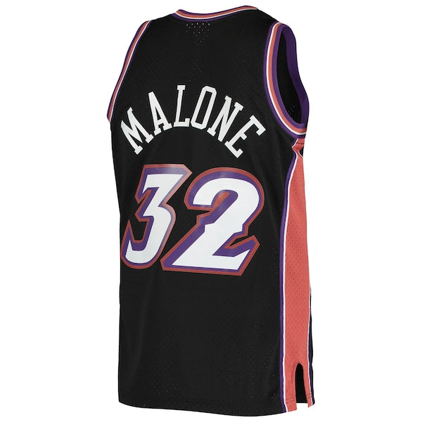 Karl Malone Utah Jazz 2001/02 Hardwood Classics Swingman Jersey - Black