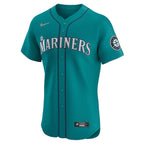 Men's Seattle Mariners Julio Rodríguez Nike Alternate Elite Jersey - Teal/White/Cream