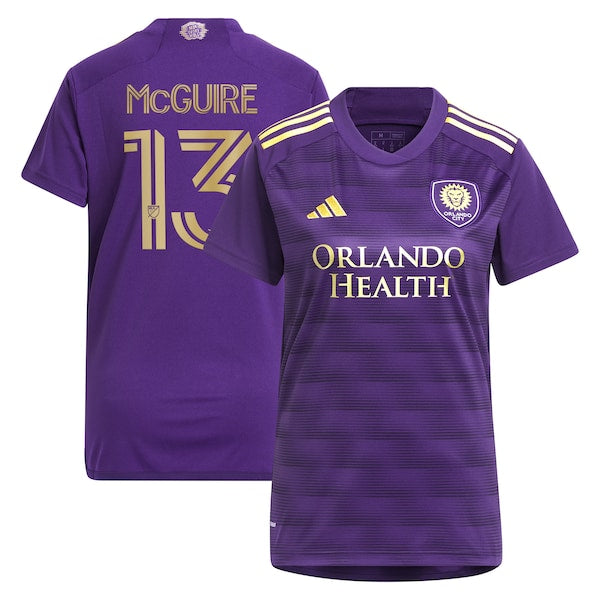 Duncan McGuire Orlando City SC adidas Women's 2024 The Wall Kit Replica Player Jersey – Purple