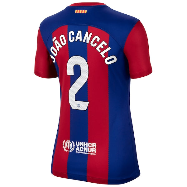 Joao Cancelo Barcelona Nike Women's 2023/24 Home Stadium Replica Player Jersey - Royal