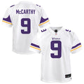 J.J. McCarthy Minnesota Vikings Nike Youth Game Jersey - White