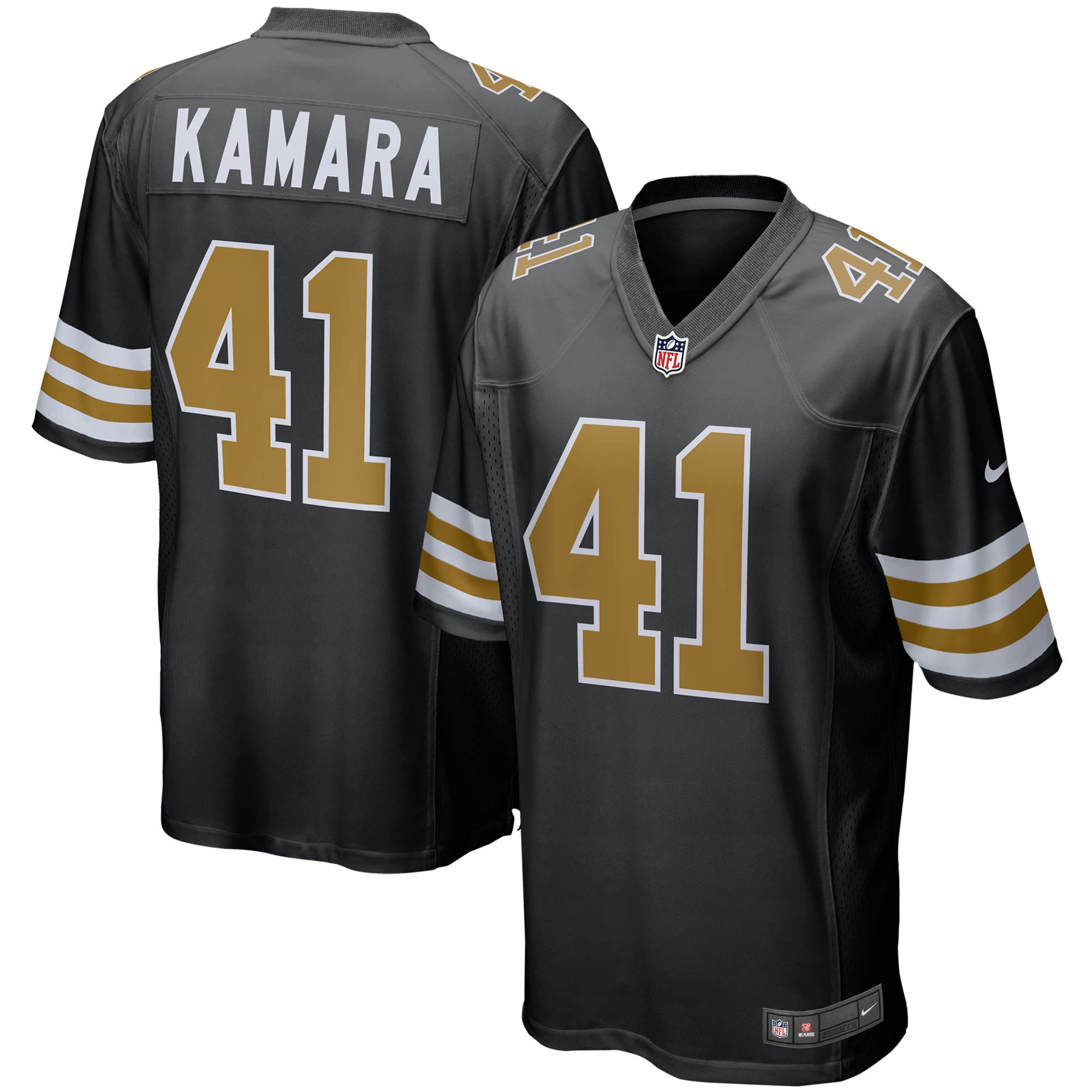 Alvin Kamara New Orleans Saints Nike Gameday Golds Alternate Game Player Jersey - Gold/Black/White