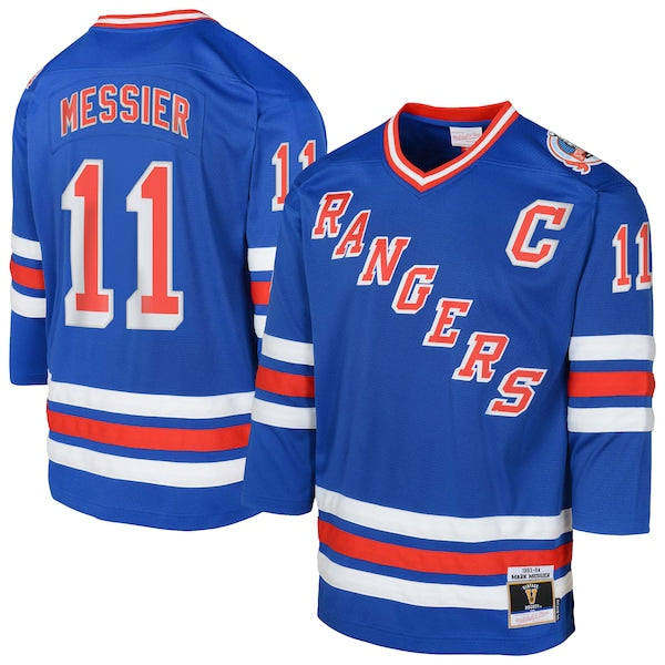 Mark Messier New York Rangers Youth Power Play 2.0 Player Jersey with Captain Patch - Royal