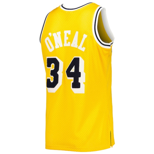 Shaquille O'Neal Los Angeles Lakers 1996/97 Hardwood Classics Off-Court Swingman Jersey - Yellow